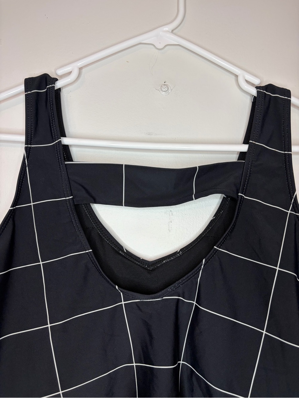 Janela Bay Windowpane Tankini Swim Top XL - Picture 3 of 9